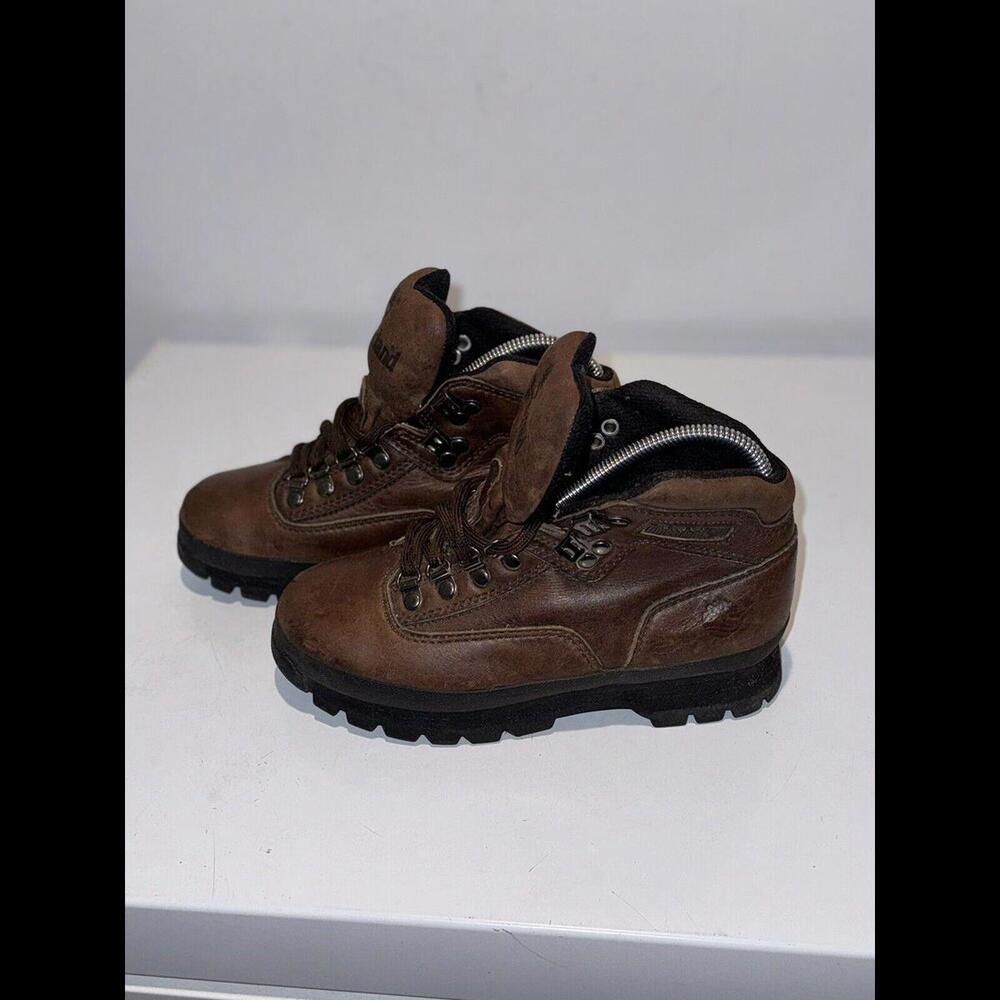 Mens Timberland Vintage Brown Leather Trail Ankle Boots Lace-Up 95311 Sz 6.5M - Picture 4 of 7